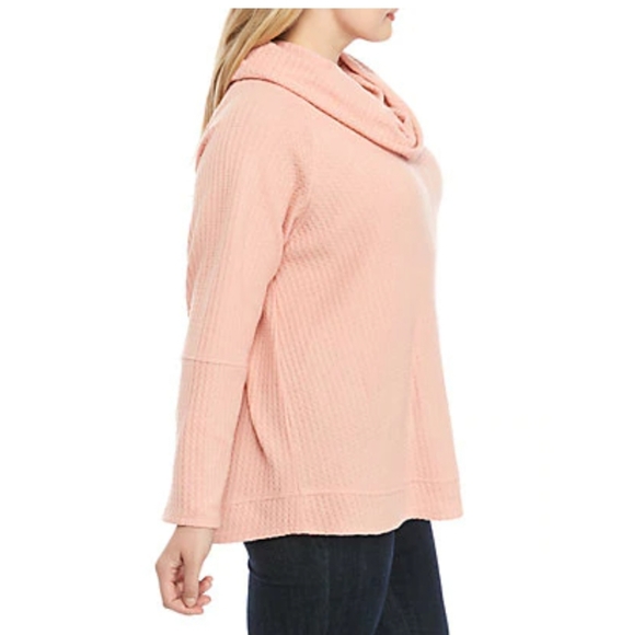 Plus Size Dream Soft Cowl Neck Sweater - Picture 3 of 4